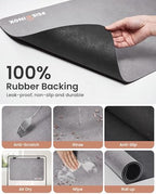 Cat Dog Food Mat, Rapid Water Absorption Dog Mat for Food and Water,100% Waterproof Cat Dog Bowl Mat, Pet Food Mat for Messy Drinkers to Protect Floors, Pet Accessories Supplies