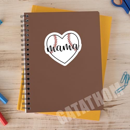 (3Pcs) Baseball Mama Sticker Baseball Mom Sticker Baseball Mom Accessories Baseball Stickers Baseball Decal, Waterproof Vinyl Decal for Books Laptops Phones Tumblers Water Bottles, 3 x 2.8 Inch
