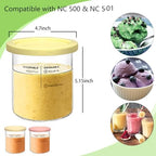 Replacement for Ninja Creami Deluxe Pints and Lids 4 Pack,Compatible with Ninja Creami 11-in-1 NC501 NC500 Series Deluxe Ice Cream Maker,24oz Deluxe XL Cups(Yellow,Pink)