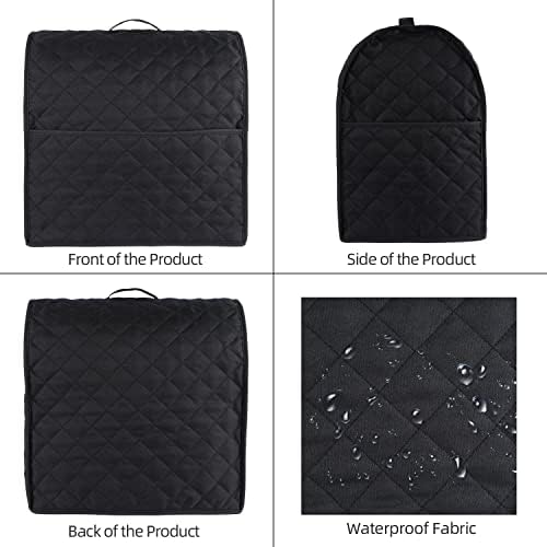 Stand Mixer Cover compatible with Kitchenaid Mixer, Fits All Tilt Head & Bowl Lift Models with 3 Organizer Bag for Accessories. (Black, For Bowl Lift 5-8 Quart)