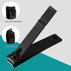 Black Nail Clipper Set, Men's Stainless Steel Nail Clippers, Callus Removal Ear Scoop Set, Hand and Foot Beauty Tool Kit