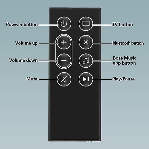 New 843299-1100 Remote Control for Bose Smart Soundbar 300 only, Replacement Remote Control for Bose Smart Soundbar 300 Model 432552 with Battery