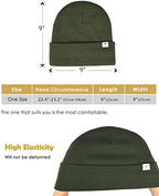 YANIBEST Womens Satin Lined Knit Beanie Hat Acrylic Winter Hats for Women Men Silk Lining Soft Slouchy Warm Cuffed Beanie Hat
