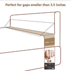 Vekkia King Bed Wedge Pillow/Mattress Gap Filler/Headboard Pillow/Bed Gap Filler,Close Gap (0-3.5") Between Your Mattress and Headboard,Stop Loosing Your Pillows,Phone&Glasses(White 76"x6.5"x4.5")