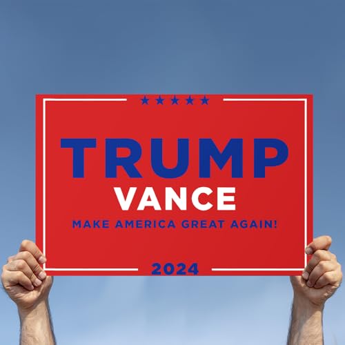Trump Vance Yard Sign, 24" x 18" Double-Sided Trump Vance 2024 Yard Sign With Stake, MAGA Trump Yard Sign, Show Your Support, Decorate Your Lawn With Trump Vance Campaign Yard Sign 2024