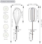 3 PCS Hand Mixer Beaters, Hand Mixer Beaters for Kitchenaid Hand Mixer Replacement Beaters, Stand Mixer Whisk Attachment for Hamilton Beach Hand Mixer 62682rz 62692 62695v 64699, 3PCS Silver