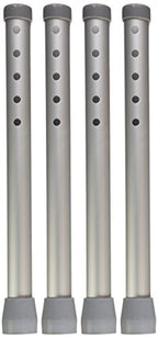 Medline Walker Foot Piece Extension Sets for Enhanced Stability & Mobility - Ideal for Medical Patients, Hospitals, & Nursing Homes - Pack of 4