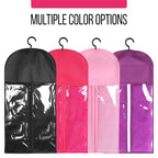 3PCS Hair Extension Storage Extension Holder Dust-proof Wig Storage for Multiple Wigs Bags Storage with Hanger Wig Holder for Multiple Wigs Stand Hair Extensions, Wigs & Accessories (Hot Pink)