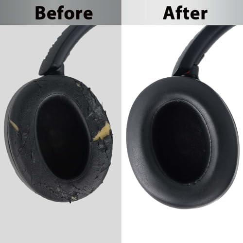WH-XB910N Replacement Earpads Ear Cushions with Net and Buckle,Noise Canceling Headset Cover Ear Pads Repair Parts for Sony WH-XB910N Over-Ear Wired&Wireless Headphone(Black)