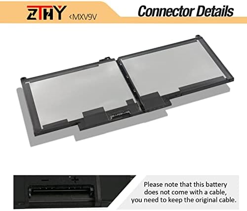ZTHY MXV9V Laptop Battery Replacement for Dell Latitude 5300 5310 7300 7400, Latitude 5300/5310 2-in-1, Inspiron 7300/7306 2-in-1 Black Series P96G P97G P99G P100G 5VC2M 829MX 0829MX 7.6V 60Wh 4-Cell