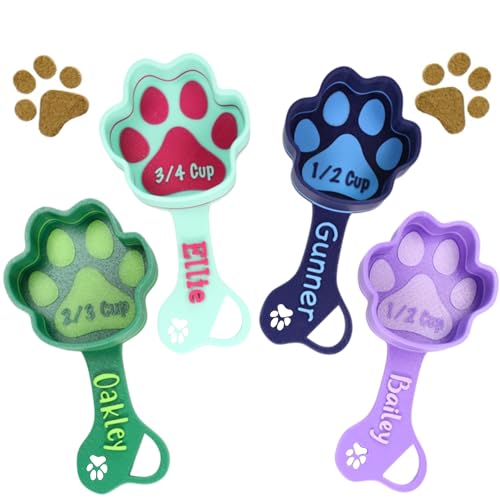 Personalized Dog Food Scoop Custom Scooper Pet Kibble Scoop Food Dispenser Dog Measuring Cup Custom Pet Accessories Gift Idea For Dog Lover (2.7oz - 1/3 Cup)