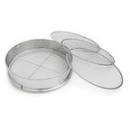 MOPALO 12" Soil Sieve Set with 4 Interchangeable Mesh Screens 1mm, 3mm, 5mm, 7mm - Stainless Steel Metal Riddle Garden Sifter for Rocks, Seeds, Dirt, Compost and Potting Soil