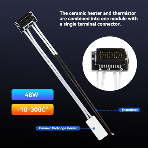 P1 Hardened Steel Hotend Kit for Bambu Lab P1P,P1S 3D Printer, Heating Block Replacement,High Speed,High Temperature Extruder Hot End, with 0.2,0.4,0.6,0.8mm Nozzle,Thermistor,Ceramic Heater