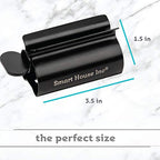 Toothpaste Squeezer Tube Roller Stainless Steel Tube Squeezer Rollers, Saves Toothpaste, Creams, Puts an end to Waste - Simple and Practical [Black]