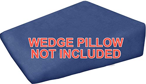 Relax Home Life Wedge Pillowcase Designed to Fit Our 7.5" Bed Wedge 25" W x 26" L x 7.5" H, Allergy Friendly 100% Egyptian Cotton Replacement Cover, Fits Most Sleeping Wedges Up to 27" W x 27" L x 8H