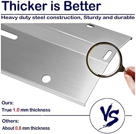 Grill Heat Plates Shield Stainless Steel Burner Cover BBQ Replacement Parts for Cuisinart CGG-200, CGG-220, CGG-240 All Foods Portable Gas Grillls