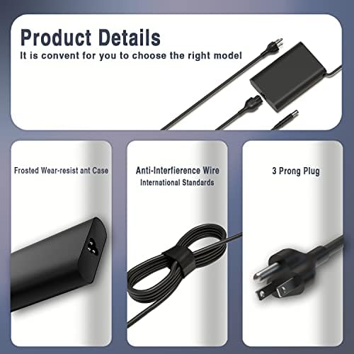 65W 19.5V 3.34A Laptop Charger Replacement for Dell Latitude 5400 5480 5490 7480 7490 5500 5580 5590 7280 7290 e7470 e6420 e6430 e6440 e5450 e5470 LA65NM130 AC Adapter Power Cord