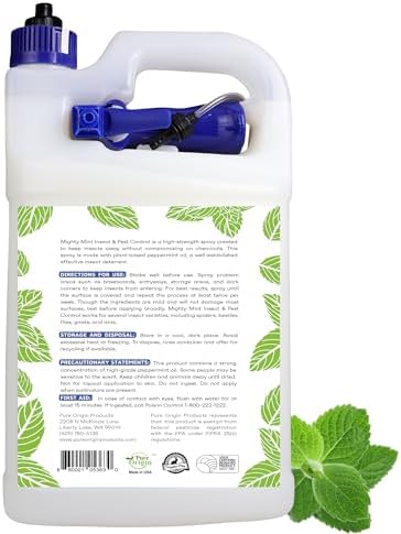 Mighty Mint Gallon (128 oz) Insect and Pest Control Peppermint Oil - Natural Spray for Spiders, Ants, and More