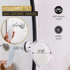 Luxo Shaving Mirror, Shower Mirror with a Razor Holder for Shaving with Powerful Suction Cup - Shatterproof Anti Fog Mirror for Shower (Clear)