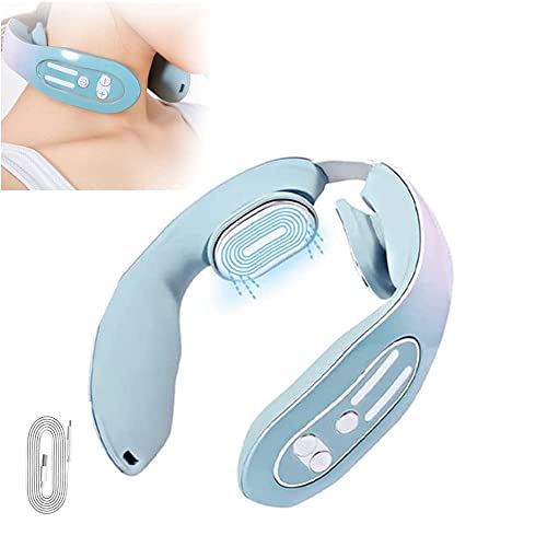 Neck Acupoints Lymphvity Massage Device for Women, Cordless Neck Massager for Pain Relief Portable Neck Relaxer, Lymphatic Drainage Machine with 12 Modes Christmas Mother's Day Father's Day Gifts (1)