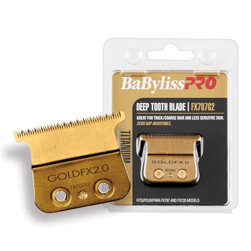 BaBylissPRO Replacement Blades, Deep-Tooth T-Blades for Outlining Hair Trimmers (FX787, FX799) and LoPROFX Trimmers (FX726, FX729)