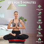 Vibration Plate Exercise Machine Vibration Plates for Weight Loss Vibration Plate for Lymphatic Drainage Whole Body Shaking Vibrating Plate Exercise Machine Fitness Platform with Resistant Band