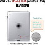 for iPad 6 (6th Gen 2018) A1893 A1954 Screen Replacement Glass Touch Digitizer Repair Kit with Home Button & Tools - Only for iPad 6 6th Generation (White)