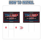 Evermight Large 24"x 16" Donald Trump 2024 Yard sign for President Election with Metal H-Stakes,MAGA Take America Back Signs, Vote for Republican, Double Sided Print for Outdoor Garden Decorations