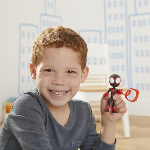 Spidey and His Amazing Friends 3-Pack, 4-Inch Scale Marvel Action Figures, Includes 3 Figures and 3 Accessories, Spider-Man, Ghost-Spider & Miles Morales (Amazon Exclusive)