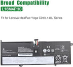 L18M4PH0 5B10T11585 5B10W67374 Laptop Battery Replacement for Lenovo IdeaPad Yoga C940-14IIL Series Notebook L18C4PH0 5B10W67180 5B10T11586 7.68V 60Wh 7820mAh