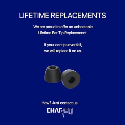 AirFoams Pro Universal Memory Foam Ear Tips with Silicone Shield Patented for Sony WF-1000XM5, WF-1000XM4, Powerbeats Pro 2, Beat Fit Pro, Beats Studio Buds Plus, Beats Flex. Replacement. (SML)