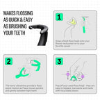FLAUS Electric Flosser (Shark Tank) with 3 Speeds + 45 Replacement Heads - Easy Gliding Floss for Gentle Gum Care, Water Floss Alternative, Dentist Recommended Tooth Flossers, Eco Dental Floss Picks