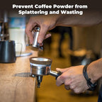 54mm Espresso Dosing Funnel for Breville Portafilters, Aluminum Magnetic Coffee Dosing Funnel Ring Compatible with Breville 54mm Portafilters,Espresso Accessories Tool(Walnut)