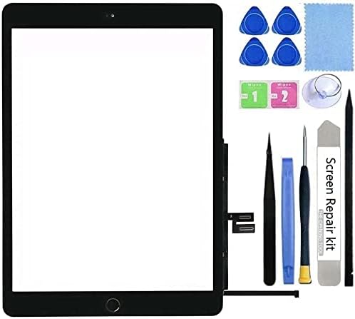 for iPad 9 9th Gen 2021 iPad 10.2" Touch Screen Digitizer Replacement A2602 A2603 A2604 A2605 Front Glass Assembly with Home Button+Adhesive+Toolkit