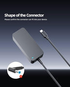 USB C Model Charger Replacement for Lenovo ADLX65YDC3D ADLX65YDC2D ADLX65YCC3A ADLX65YCC3D ADLX65YCC2D ADLX65YCC2A ADLX65YLC2D ADLX65YLC3D ADLX65YLC3A ADLX65YLC2A ADLX65YSCC2A Laptop Power Adapter