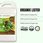 AgroThrive All Purpose Organic Liquid Fertilizer - 3-3-2 NPK (ATGP1064) (64 oz) for Lawns, Vegetables, Greenhouses, Herbs and Everything Else that Grows