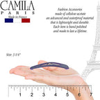 Camila Paris CP2933 French Hair Barrettes Clips, Snap Hair Slides Clic Clac for Women, Styling Girls Side Slide-in Metal Snap Pin Hair Accessories for Women. Strong Hold, No Slip Grip, Made in France