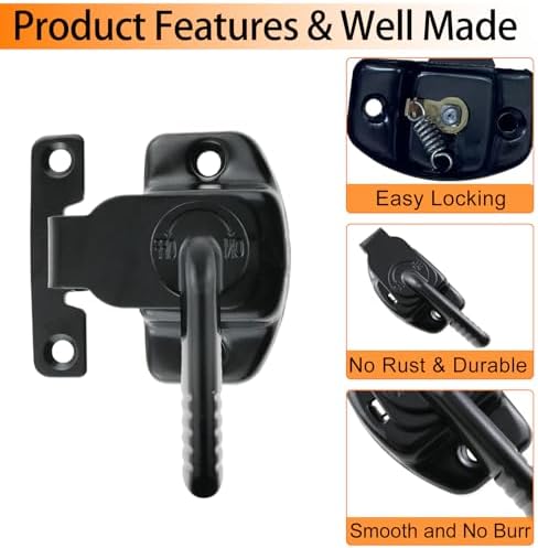 Smoker Door Latch for Pit Boss 1077, Rustproof Smoker Lid Clamp with Screws 4pcs, Smoker Leaf Latch for Cuisinart/Pit Boss Pro Series II 4 / Masterbuilt Electric Smoker Replacement Parts Latch Kits
