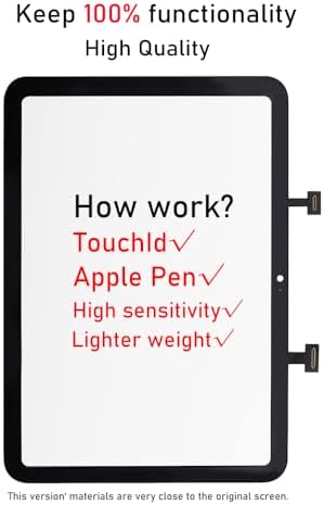 for iPad 10 (10th Generation 2022 Released) A2696 A2757 A2777 Screen Replacement Digitizer Touch Glass Kits, for iPad 10th Gen 10.9 Inch, Full Repair Sets, No for Pro/Air (Not include LCD)