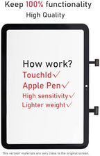 for iPad 10 (10th Generation 2022 Released) A2696 A2757 A2777 Screen Replacement Digitizer Touch Glass Kits, for iPad 10th Gen 10.9 Inch, Full Repair Sets, No for Pro/Air (Not include LCD)