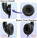 Jabra Headset Ear Cushions, Earpads Replacement 50mm Ear Pad Covers for Jabra PRO 920 930 935 9450 GN 2000 BIZ 1500 2400II Plantronics Blackwire 3220 3320 C320 HW251N HW261N HW520 Headphones (10 Pack)