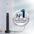 Philips Sonicare 4100 Electric Rechargeable Power Toothbrush, Black, with Genuine Philips Sonicare Optimal Plaque Control Replacement Toothbrush Heads, White, 3 Pack