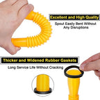 Godboy Gas Can Spout Replacement, Gas Can Nozzle, (5 Kit-Yellow) Flexible Pour Nozzle Suitable for Most 1/2/5/10 Gal Oil Cans, Fuel Can Spout Replacement