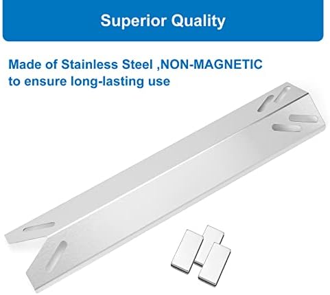 Uniflasy Grill Replacement Parts for Cuisinart GAS2456AS,GAS2556AS,GAS1456ASO,GAS1456BSO,GAS9456AS/ASO,GAS9556AS/ASO,GAS2420AS,Stainless Steel Burner Tube Heat Plate Tent Shield Plate Burner Cover