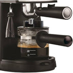 4 Cup Espresso Accessories Espresso Glass Coffee Pot Replacement for IMUSA, Hamilton Beach, Mr.Coffee, Breville, UNIVEN Espresso Machine,Black handle