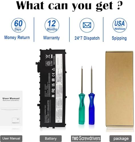 57Wh 01AV430 01AV494 SB10K97587 Battery Replacement for Lenovo Thinkpad X1 Carbon 5th Gen,Thinkpad X1 Carbon 6th Gen Series SB10K97588 01AV431 SB10K97586 01AV429 SB10K97586 01AV430 11.52V