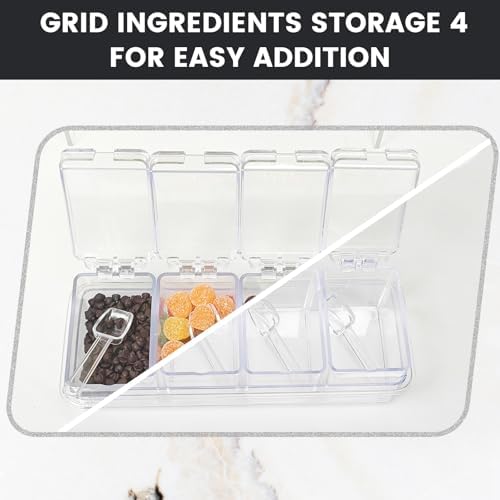 Ninja Creami Food Storage Containe, Airtight Food Storage Container Set,Acrylic Kitchen and Pantry Organization Canisters for Salted Nuts,Sugar,Chocolate Candy for ninja creami accessories