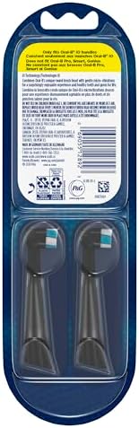 Oral-B iO Series Ultimate Clean Electric Toothbrush Replacement Brush Heads for an Oral-B Electric Toothbrush, 2 count, Black