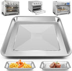 Air Fryer Tray Replacement for Cuisinart TOA-60 TOA-65 TOA-70 Toaster Air Fryer Convection Oven, 12.4 * 11'' Mesh Air Fryer Stainless Steel Basket Wire Rack Accessories Parts, Dishwasher Safe