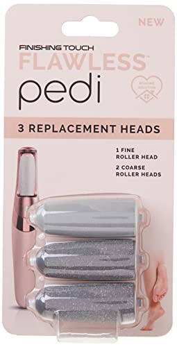 Finishing Touch Flawless Pedi Replacement Heads for Pedicures, 3 Piece Attachment Set